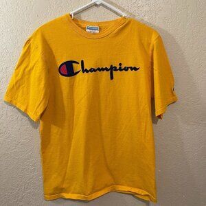 NWOT Men's Champion Short Sleeve Suede Logo Tee